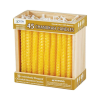 Zion Judaica Natural Beeswax Hanukkah Candles Set In A Wooden Crate Honeycomb Design Chanukkah Celebration Candles Honey Scented Aroma Candle Set of 4