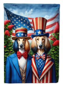 All American Afghan Hound Garden Flag Mailbox Flag Decorative Yard Flag Banner Outside Patio Artwork Yard Flower Beds, Garden Size, Multicolor