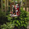 Leonberger and Santa Claus Garden Flag Mailbox Flag Decorative Yard Flag Banner Outside Patio Artwork Yard Flower Beds, Garden Size, Multicolor