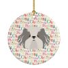 Odis Dog Merry Christmas Ceramic Ornament Christmas Tree Hanging Decorations for Home Christmas Holiday, Party, Gift, 3 in, Multicolor