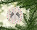 Odis Dog Merry Christmas Ceramic Ornament Christmas Tree Hanging Decorations for Home Christmas Holiday, Party, Gift, 3 in, Multicolor