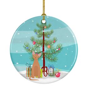 NEW Devon Rex Cat Christmas Ceramic Ornament Christmas Tree Hanging Decorations for Home Christmas Holiday, Party, Gift, 3 in, Multicolor