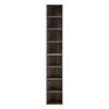 8-Tier Media Tower Rack, CD DVD Slim Storage Cabinet with Adjustable Shelves, Tall Narrow Bookcase Display Bookshelf for Home Office