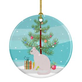 NEW Burmilla Cat Christmas Ceramic Ornament Christmas Tree Hanging Decorations for Home Christmas Holiday, Party, Gift, 3 in, Multicolor