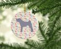 Shar Pei #1 Merry Christmas Ceramic Ornament Christmas Tree Hanging Decorations for Home Christmas Holiday, Party, Gift, 3 in, Multicolor