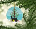 NEW Black Cornish Rex Cat Christmas Ceramic Ornament Christmas Tree Hanging Decorations for Home Christmas Holiday, Party, Gift, 3 in, Multicolor