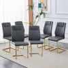 Comes with faux leather cushioned seats, living room chairs with metal legs, suitable for kitchen, living room, bedroom, and dining room side chairs