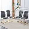 Comes with faux leather cushioned seats, living room chairs with metal legs, suitable for kitchen, living room, bedroom, and dining room side chairs