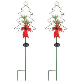 Christmas tree solar stake light