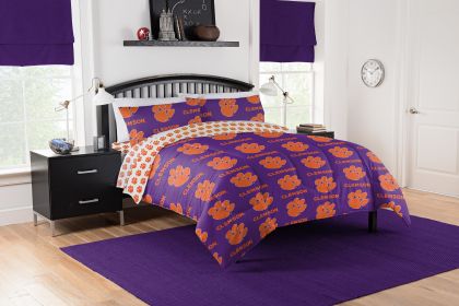 Clemson Tigers Full Rotary Bed In a Bag Set