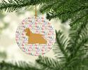 Cocker Spaniel Merry Christmas Ceramic Ornament Christmas Tree Hanging Decorations for Home Christmas Holiday, Party, Gift, 3 in, Multicolor