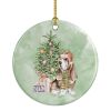 Basset Hound #3 Christmas Presents and Tree Ceramic Ornament Christmas Tree Hanging Decorations for Home Christmas Holiday, Party, Gift, 3 in