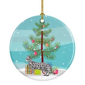 NEW Cheetoh Cat Christmas Ceramic Ornament Christmas Tree Hanging Decorations for Home Christmas Holiday, Party, Gift, 3 in, Multicolor