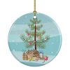 Zebra Mouse Merry Christmas Ceramic Ornament Christmas Tree Hanging Decorations for Home Christmas Holiday, Party, Gift, 3 in, Multicolor