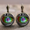 Y2K Vintage Dragon Eye Time Synthetic Gemstone Earrings Retro Creative Personality Temperament Alloy Material Exquisite Gift For Women Girls