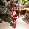 Electric Climbing Ladder Santa Claus Music Doll Christmas Ornament Decoration For Home Christmas Tree Hanging Decor NewYear Gift