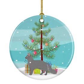 NEW Nebelung Cat Christmas Ceramic Ornament Christmas Tree Hanging Decorations for Home Christmas Holiday, Party, Gift, 3 in, Multicolor (Default: Default)