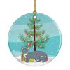 NEW Dwelf Cat Christmas Ceramic Ornament Christmas Tree Hanging Decorations for Home Christmas Holiday, Party, Gift, 3 in, Multicolor