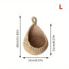 1pc Wall Hanging Basket; Bohemian Style Woven Basket; Creative Teardrop Shape Suitable For Vegetables And Fruits; Kitchen Storage Basket