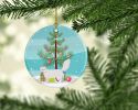 NEW Turkish Angora Cat Christmas Ceramic Ornament Christmas Tree Hanging Decorations for Home Christmas Holiday, Party, Gift, 3 in, Multicolor