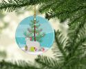 NEW Aphrodite Giant Cat Christmas Ceramic Ornament Christmas Tree Hanging Decorations for Home Christmas Holiday, Party, Gift, 3 in, Multicolor