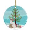 NEW Siamese modern Cat Christmas Ceramic Ornament Christmas Tree Hanging Decorations for Home Christmas Holiday, Party, Gift, 3 in, Multicolor