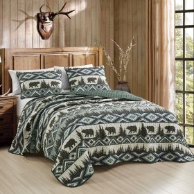 Bear Claw 3 piece bedspread (size: queen)